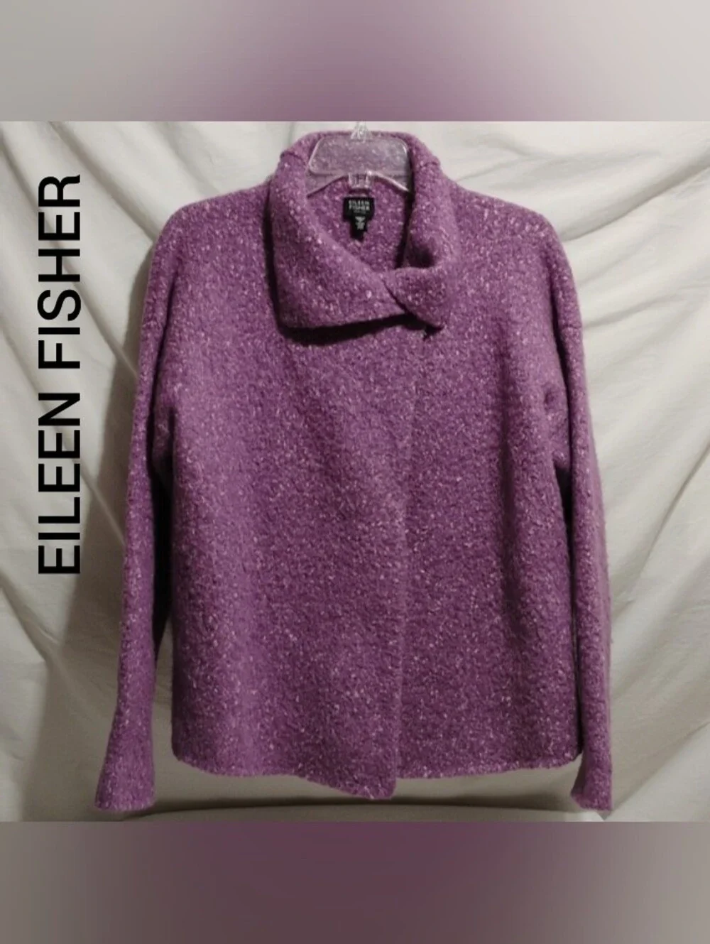 (C-31) SALE! Eileen Fisher Alpaca Silk Wool Blend Italian Yarn Sweater Like New - Picture 1 of 12